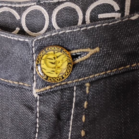 Vintage Coogi Jeans Women’s 11/12 (33) Dark Wash Animal Print Pocket Y2K 90s - Picture 7 of 16